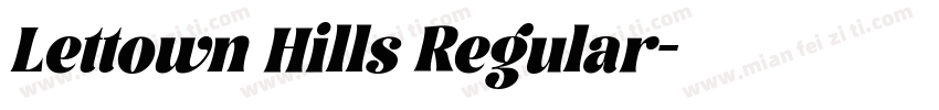 Lettown Hills Regular字体转换